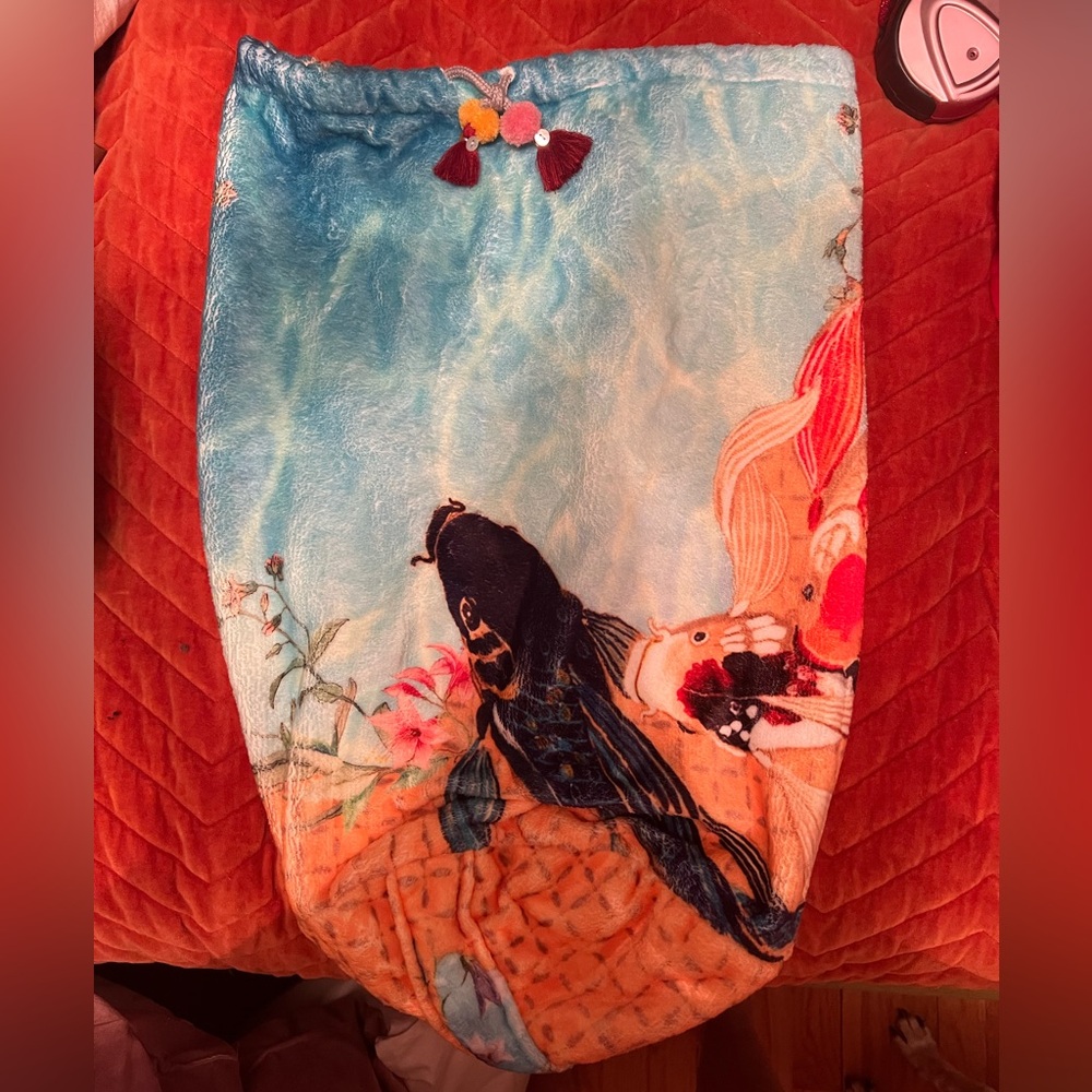 Johnny Was fleece blanket bag